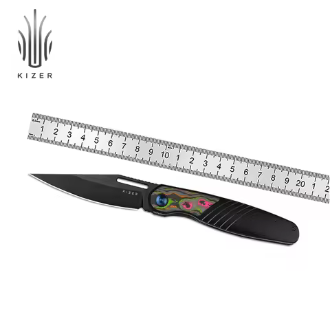 Kizer Knife Folding Raze Ki3720A1/Ki3720A2/Ki3720A3 2025 New Arrivals Titanium Handle with S45VN Ste