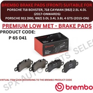 BREMBO DISC BRAKE PAD (FRONT, REAR) FOR PORSCHE 718 BOXSTER, 718 CAYMAN [982] / PORSCHE 911 [991, 99