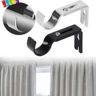 CHAAKIG Curtain Rod Holder, Hardware Metal Curtain Rod Brackets, Fashion Hanger for 1 Inch Rod Home Adjustable Window Curtain Rod Support for Wall