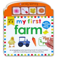 Priddy Learning My First Farm Board Book With Reusable Play Pieces