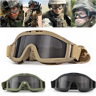 Airsoft Tactical Goggles for Military Fans Windproof Dustproof Shooting Motocross Motorcycle Mountai