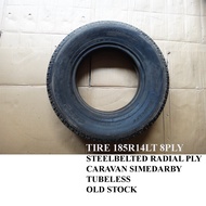 TIRE 185R14 LT 8PLY STEELBELTED RADIAL PLY CARAVAN SIMEDARBY TUBELESS, OLD STOCK