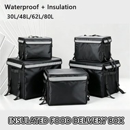30L/48L/62L/80L Thermal Food Delivery Bag, Waterproof Insulated Rider Bag for Takeaway & Storage