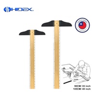 Hidex Wooden Double Side T Square Ruler (90cm,35 inch / 105cm,40 inch - CM / Inch Reading)