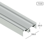 Aluminium Extrusion Outer Top (Sliding Window Economy) Profile Thickness 0.90mm KW1501-4 ALUCLASS