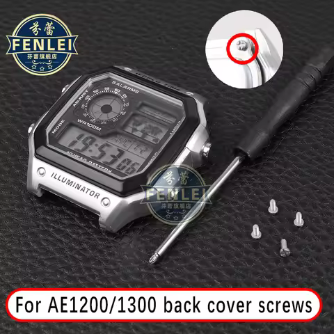 4PCS bottom cover screws For Casio small square AE1200 AE1300 stainless steel back cover cross screw