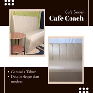 Cafe and Resto coach | sofa kulit dan anti air untuk restoran ruang tunggu dan toko