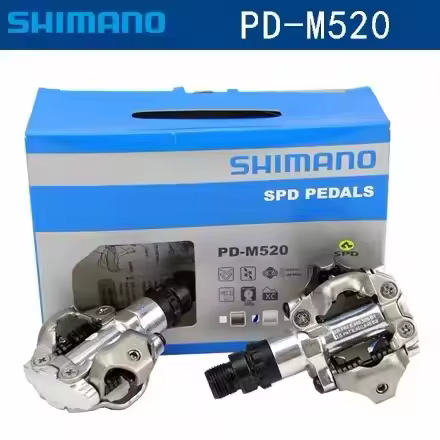 Shimano SPD MTB Clipless Pedals Dual Side Self Lock XC Trail Bike Pedal PD-M520/PD-M540 With SM-SH51