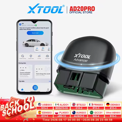 XTOOL Advancer AD20PRO OBD2 Bluetooth Scanner Full System Car Diagnostic Tool OBD2 Scanner Oil Reset