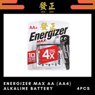 Energizer Max AA (AA4) Alkaline Battery 4PCS