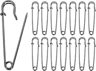 HARFINGTON 30pcs Safety Pins 2.24 Inch (57mm) Electroplated Steel Large Safety Pin Bulk Heavy Duty 1