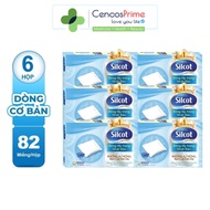 Combo of 6 Japanese Silcot Makeup Remover Cotton Pads Box of 82 Blue Pads, Gentle Cleansing for the 