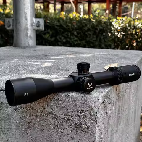 MARCH SK 3-15x44 FFP Tactical Caza Riflescope for PCP Airgun Airsoft - Hunting Optical Sight with Ad