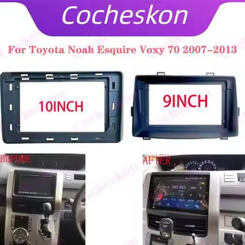 9 / 10 Inch Car Frame Fascia Adapter For Toyota Noah Esquire Voxy 70 2007-2013 Android Radio Dash Fi