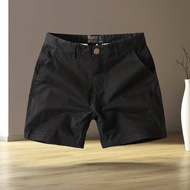 Summer Retro Overalls Shorts Three-point Quarter Pants Boys Style Washed Slim-fit Pure Cotton 3-poin