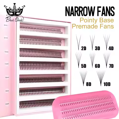 1000Fans Mix Thin Root Narrow Pointy Base Premade Fans Eyelash Extension 5D 6D 8D 10D Narrow Volume 