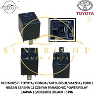 TOYOTA / HONDA / MITSUBISHI / MAZDA / FORD / NISSAN SERENA C26 FAN PANASONIC POWER RELAY ( JAPAN ) (