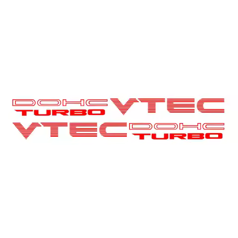 2pcs DOHC VTEC TURBO Door Decals for Honda Ek Eg Ef Dc Crx Vinyl JDM Decals stickers