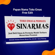 GOLD SHOP NAME PLATE