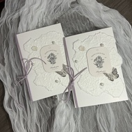 Handmade Vow Card Wedding Niche Simple Shell Butterfly Vow Declaration Book Declaration Book Marriag