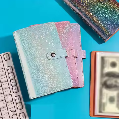 A6 Desktop Storage Binder, Portable Budget Cash Envelope Organizer, Multi-purpose Tabletop Small Ite