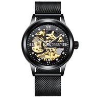 FNGEEN 6018 Mekanik Otomatis Jam Tangan Pria Luxury Stainless Steel Original Anti Air Automatic Watch + Kotak Gratis