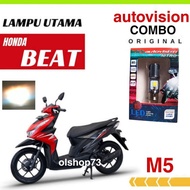 Lampu led autovision depan motor beat karbu Fi injection Vario Mio Supra Jupiter smash shogun dll Combo 2 Warna Premium Putih Kuning