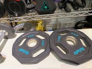 全新P U啞鈴片 5cm 2.5kg x 2