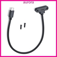 Auro USB2 0 Type C Male To Female Extension Cable With Panel Mount Screw Hole 30cm 11 81inch Data Tr