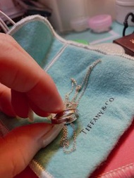 【Tiffany&amp;Co. 蒂芙尼】1837系列925純銀雙戒環墜飾項鍊