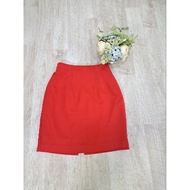 Used Japanese Work Skirt ️ Brand Size S Waist 26" Sup To 36" Length 19" Red Very Beautiful Shape For