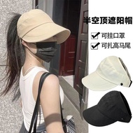 Ruth Peak Hollow Top Cap Baseball Hollow Top Cap Korean Version Fashionable High Ponytail Big Brim C