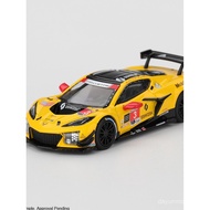 New Style [Artisan Engine Pre-Sale] MINIGT1: 64 Chevrolet Z06 GT3.R #3 Yellow 1168 Alloy Car Model C