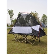 Two-in-One Off-Ground Tent, Single Camp Bed Tent, Upgraded Off-Ground Single Soldier Outdoor Tent Wi