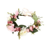 Vivivalue Floral Crown Girl Floral Headband Flower Headpiece Halo Wedding Party Photos