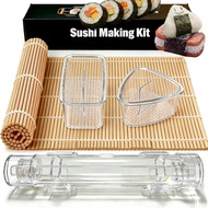 Set Alat Pembuat Sushi – Bazooka Sushi Lutsinar, Acuan Tekan Musubi, Acuan Nasi Onigiri & Tikar Gulu