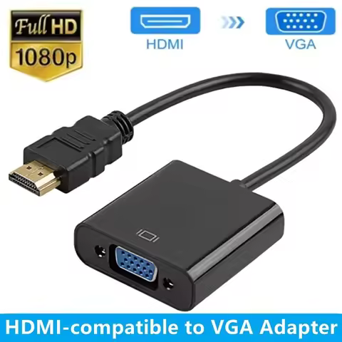 HDMI-compatible To VGA Adapter HDMI Converter Adapter 1080P VGA Female To HDMI Male For PS4 Laptop C