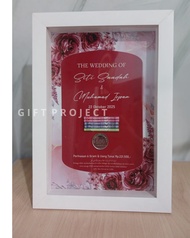 Bingkai Mahar Uang Custom 21x30cm A4 | Mahar Pernikahan Printing Wedding Gift