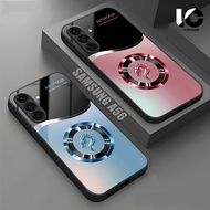 HP Casing SAMSUNG A56 Softcase SAMSUNG A56 Case Glossy Casing Shiny Glass Protector Mobile Phone Acc