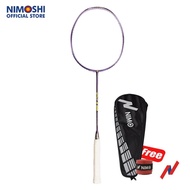 NIMO Raket Badminton SPACEX 100 Purple FREE Tas Grip Wave Pattern
