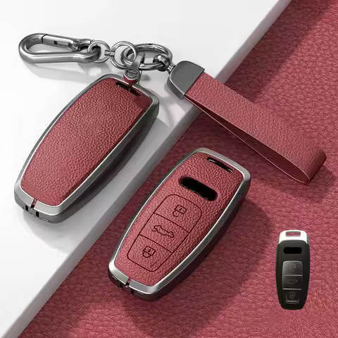 For Audi Q8 RSQ8 A6 C8 S6 RS6 A7 S7 RS7 A3 8Y A8 D5 4N RS E-tron GT Q4 Q5 Q7 4M Zinc Alloy+Leather C