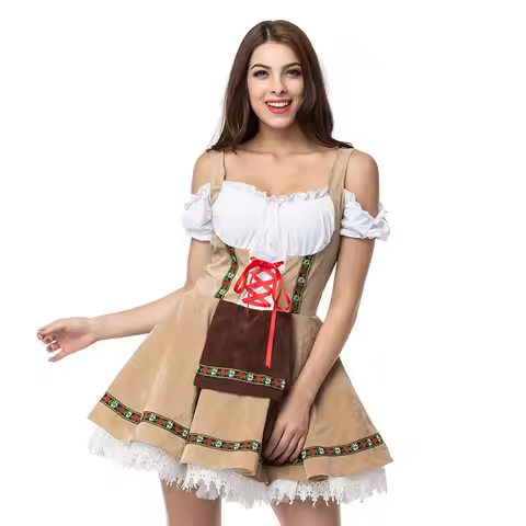 Costume for Women German Bavarian Traditional Dirndl Dress Octoberfest Festivals Beer Girl Costume