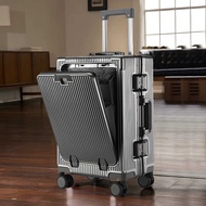Front Opening Luggage Side Buckle Front Opening Cover Trolley Aluminum Frame Large Capacity Pat