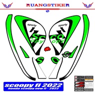 Honda Scoopy Fi 2022 Striping Motif 3 Prestige Stylish Sticker Decal Sticker Lis Original Donut Donu
