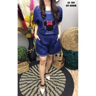 Denim Motif Suit For Women