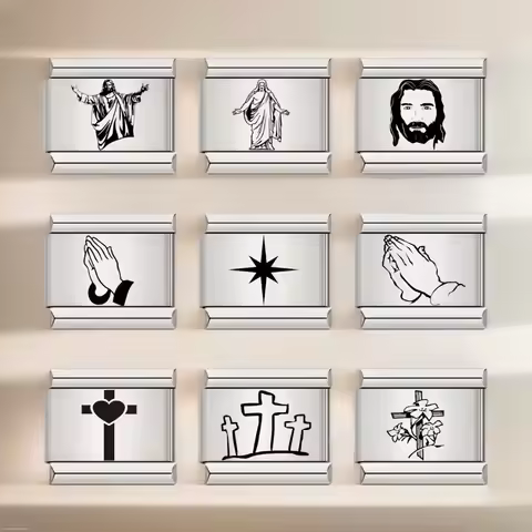 DIY Italian Charm Bracelet For Women 9mm Universal Stainless Steel with Jesus Pattern and Prayer Ele