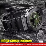 For Casio G-shock Ga-2100 Stainless Steel Watch Strap Metal Case suit Ga2100 Ga2110 Ga-b2100 men's M