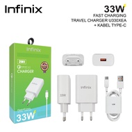 Real ic 33W Charger Infinix Fast Charging 33watt Qc3.0 Micro Usb & Type C Cable Set [BY.COBOX ACC]