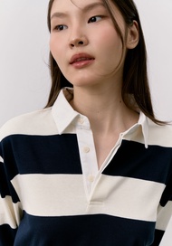 พร้อมส่ง SAC.BKK เสื้อโปโลลายทาง รุ่น COTTON RUGBY SHIRT