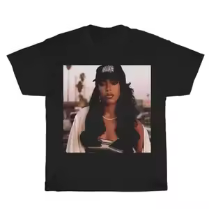 Vintage Aaliyah Graphic Unisex Shirt, Bootleg Rap Design Shirt, 90's Clothing, Rap Gift For Him Her 